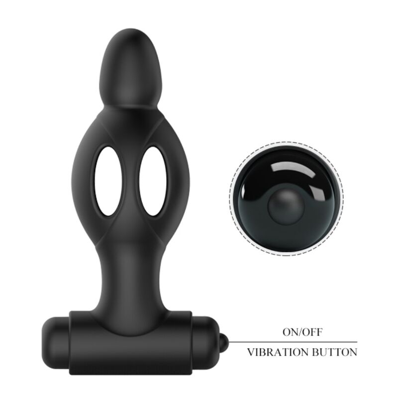 Silikon-Analplug mit Vibration