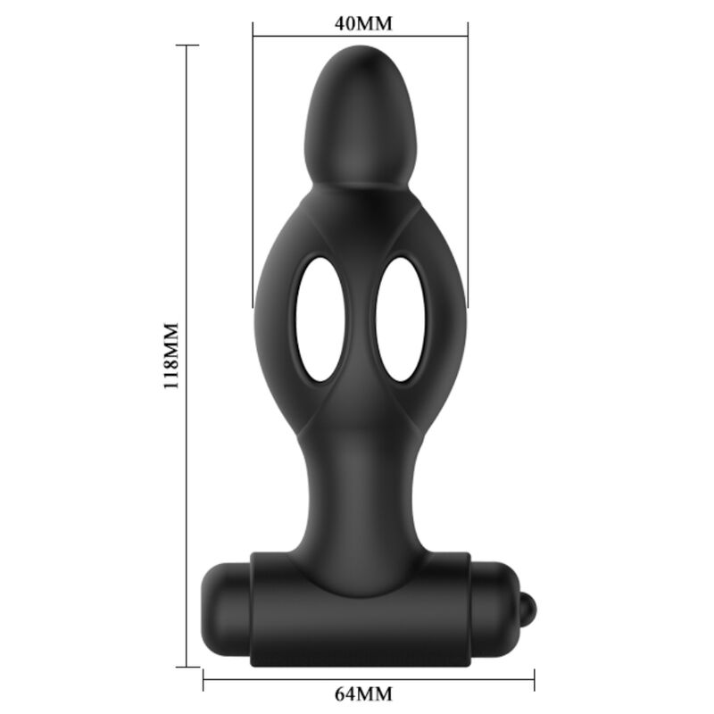 Silikon-Analplug mit Vibration