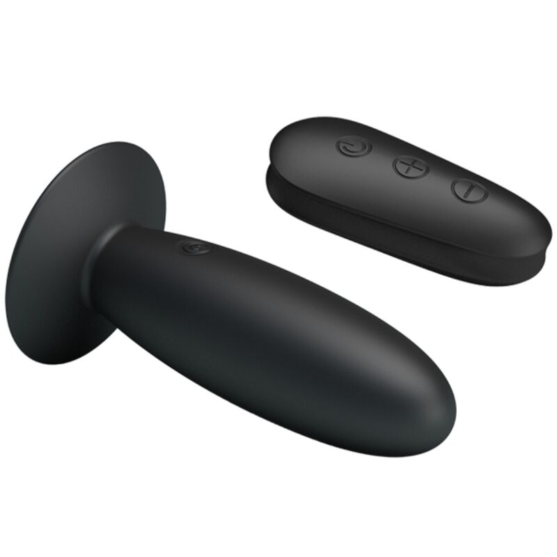 Analplug mit Fernbedienung schwarz Vibration