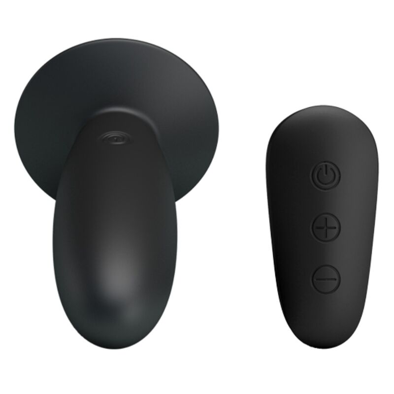 Analplug mit Fernbedienung schwarz Vibration