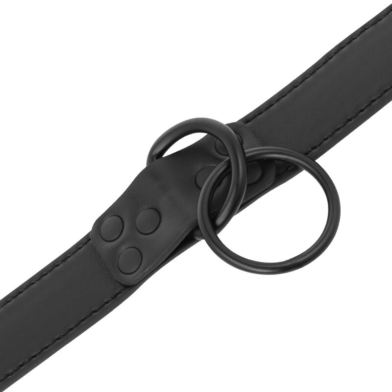 Schwarze Halskette mit Kette