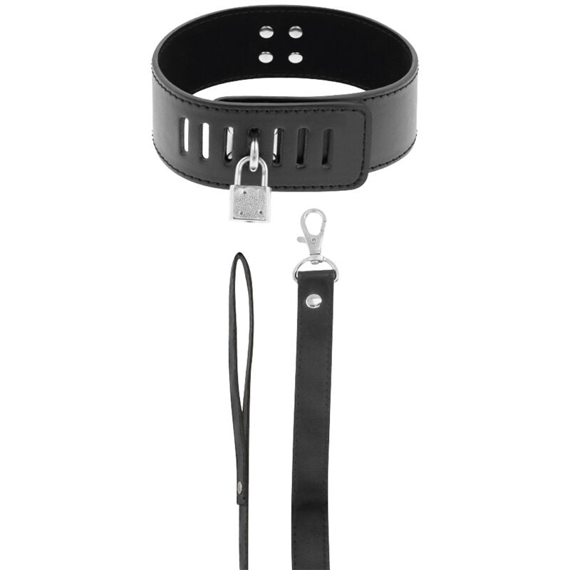 BDSM Halsband mit schwarzem Schloss