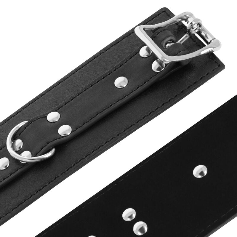 Schwarze Lederhandschellen