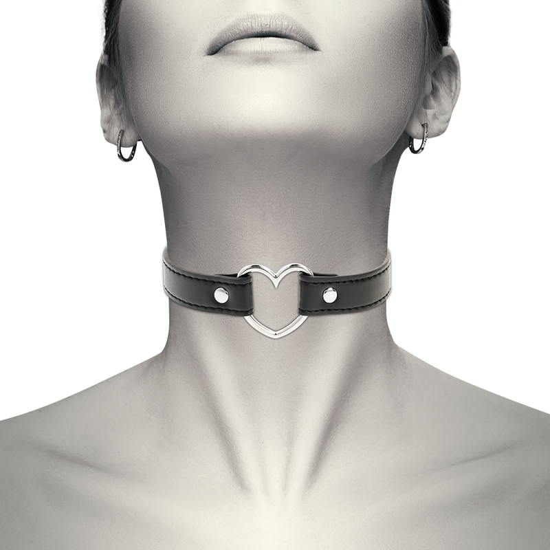 Herz-Halsketten-Accessoire für Damen aus veganem Leder