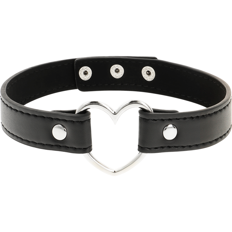Herz-Halsketten-Accessoire für Damen aus veganem Leder