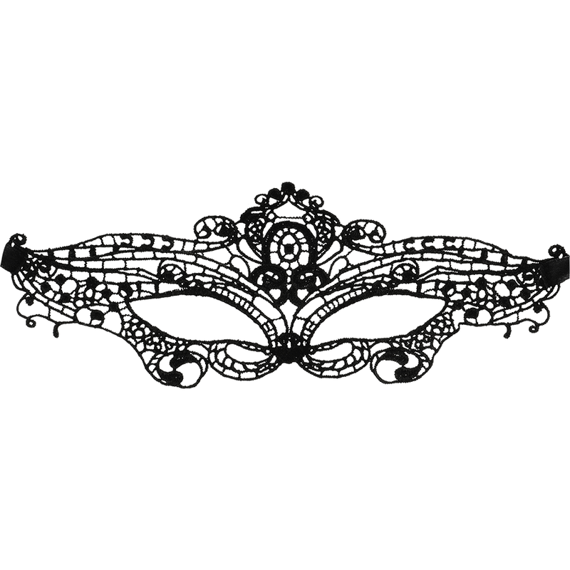 Feine schwarze Spitzenmaske