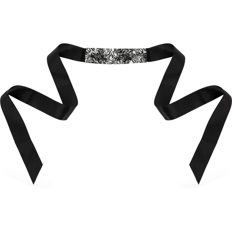 Schwarze Spitzenmaske mit Band