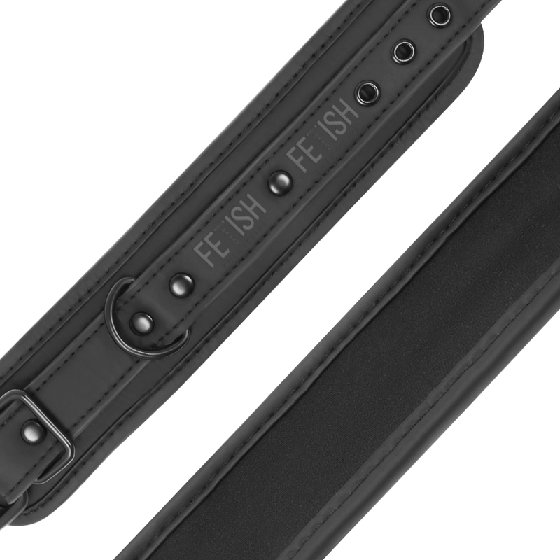 Handschellen aus veganem Leder mit Neoprenfutter