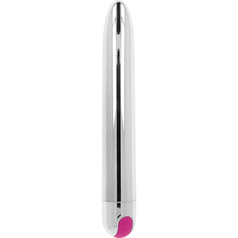 Wiederaufladbarer silberner Vibrator 10 Modi 18,5 cm