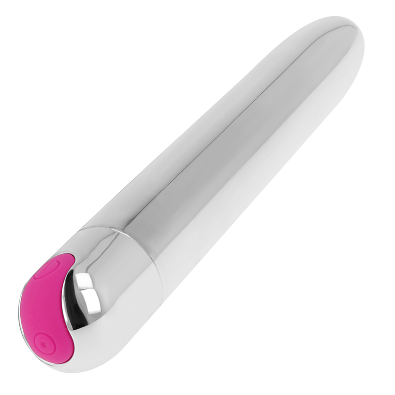 Wiederaufladbarer silberner Vibrator 10 Modi 18,5 cm