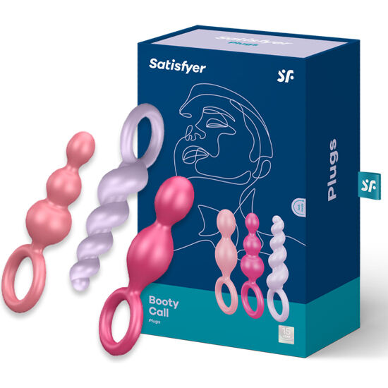 3-teiliges dreifarbiges Analplug-Set