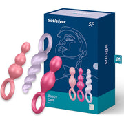 3-teiliges dreifarbiges Analplug-Set