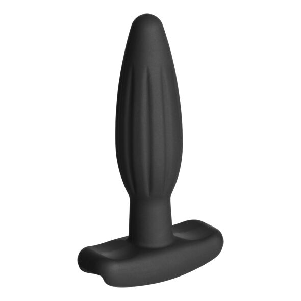 Schwarzer Silikon-Rocker-Analplug klein