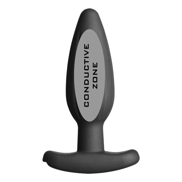 Schwarzer Silikon-Rocker-Buttplug, mittelgroß