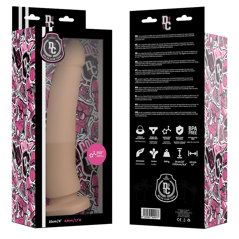 Toys Dildo aus natürlichem medizinischem Silikon 23 cm -o- 4,5 cm