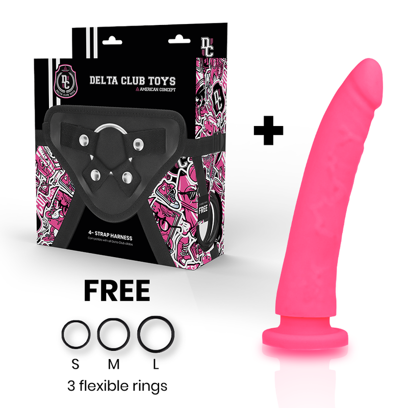 Toys Harness + rosa Silikondildo 17 cm -o- 3 cm