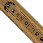 Handschellen aus veganem Leder mit Neoprenfutter