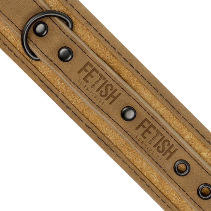 Handschellen aus veganem Leder mit Neoprenfutter