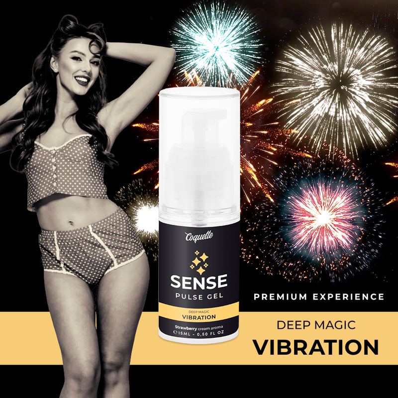 Vibrierender Puls Erdbeere Premium Flüssiggel 15ml