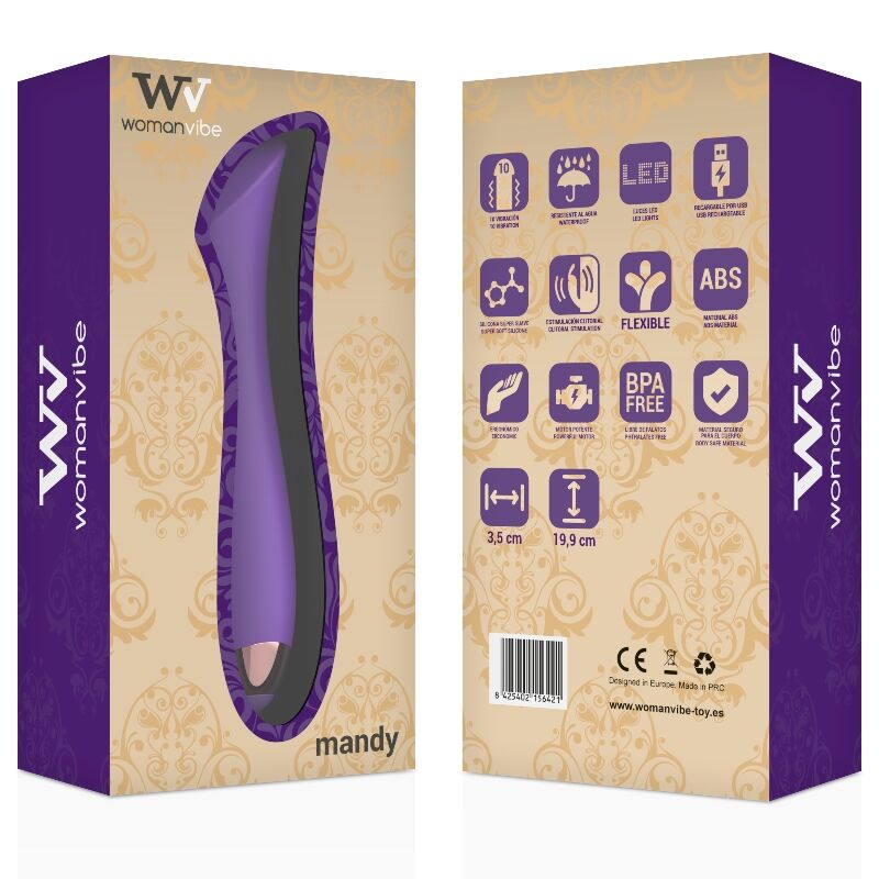 Mandy K-Punkt-Vibrator aus Silikon, wiederaufladbar