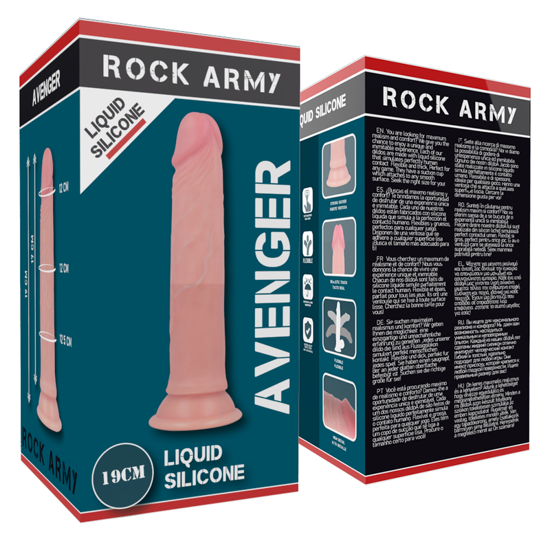 Avenger Premium Flüssigsilikon-Harness + Dildo 19 cm -o- 3,98 cm