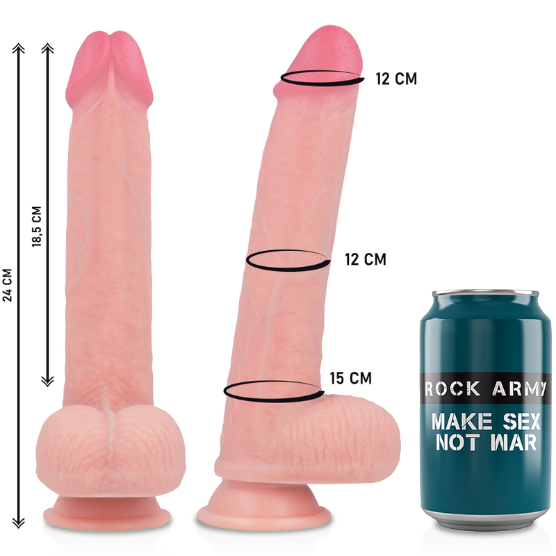 Arn s + kingcobra Premium Flüssigsilikon Dildo 24 cm -o- 4,77 cm