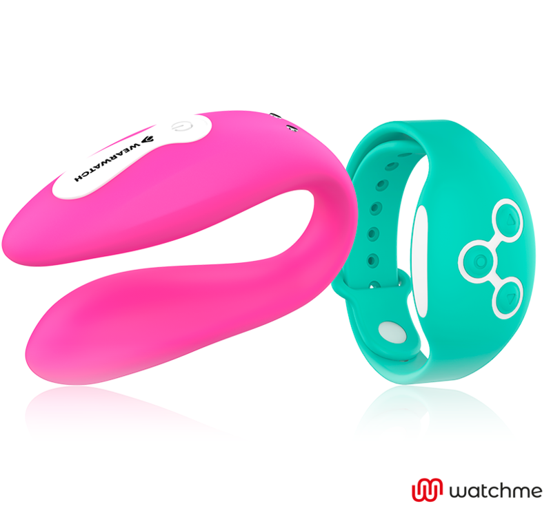 Watchme Dual-Technologie-Vibrator in Fuchsie/Meerwasser