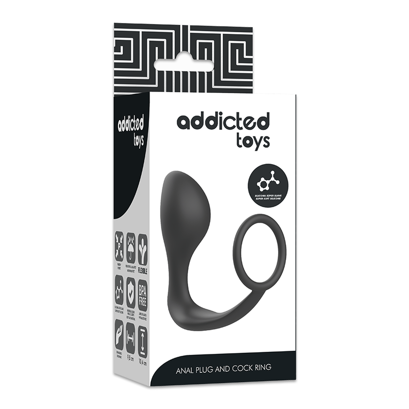 Analplug mit schwarzem Silikonring