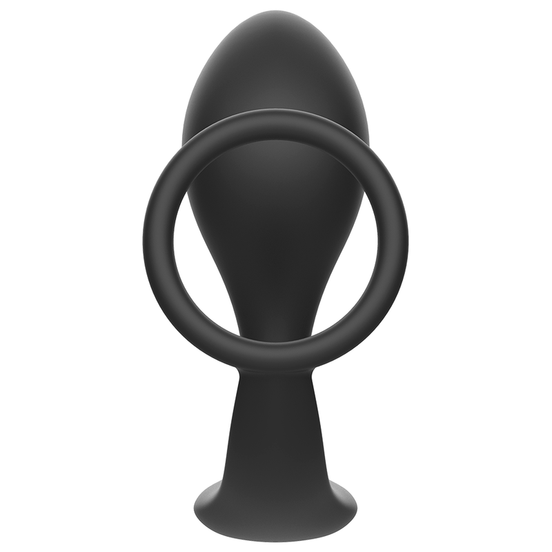 Analplug mit schwarzem Silikonring