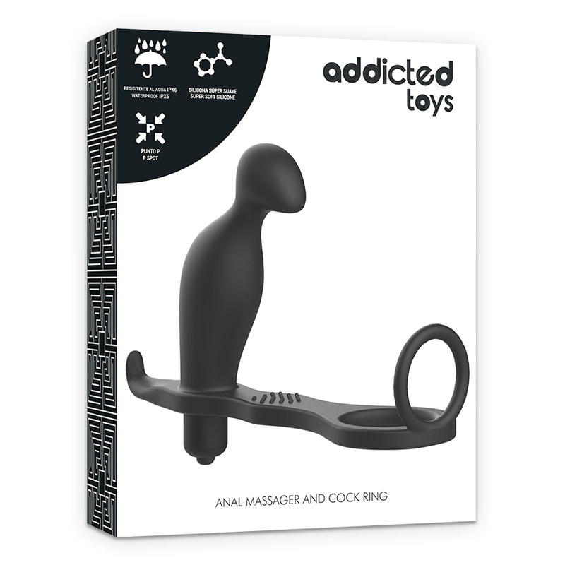 Analplug mit schwarzem Silikonring 12 cm