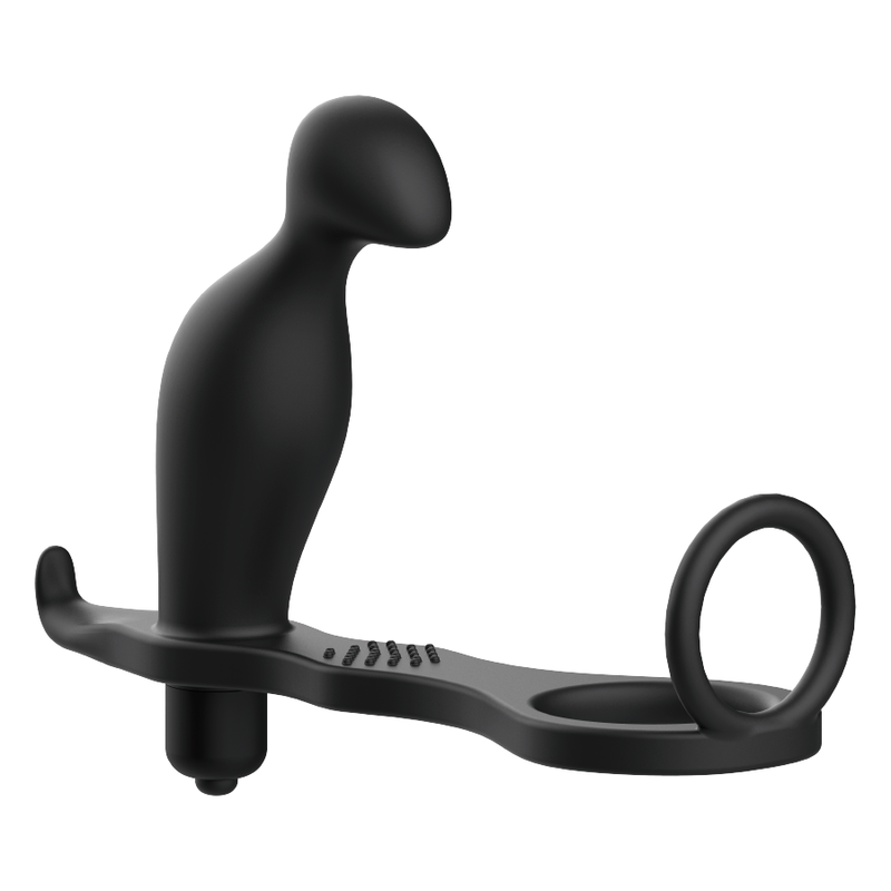 Analplug mit schwarzem Silikonring 12 cm
