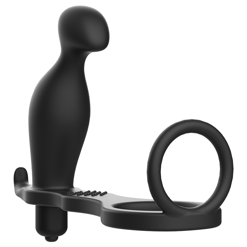 Analplug mit schwarzem Silikonring 12 cm