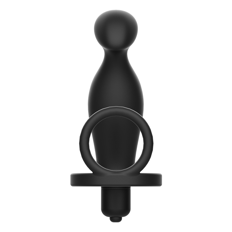 Analplug mit schwarzem Silikonring 12 cm