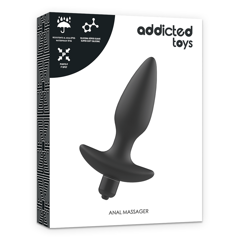 Analplug-Massagegerät mit schwarzer Vibration