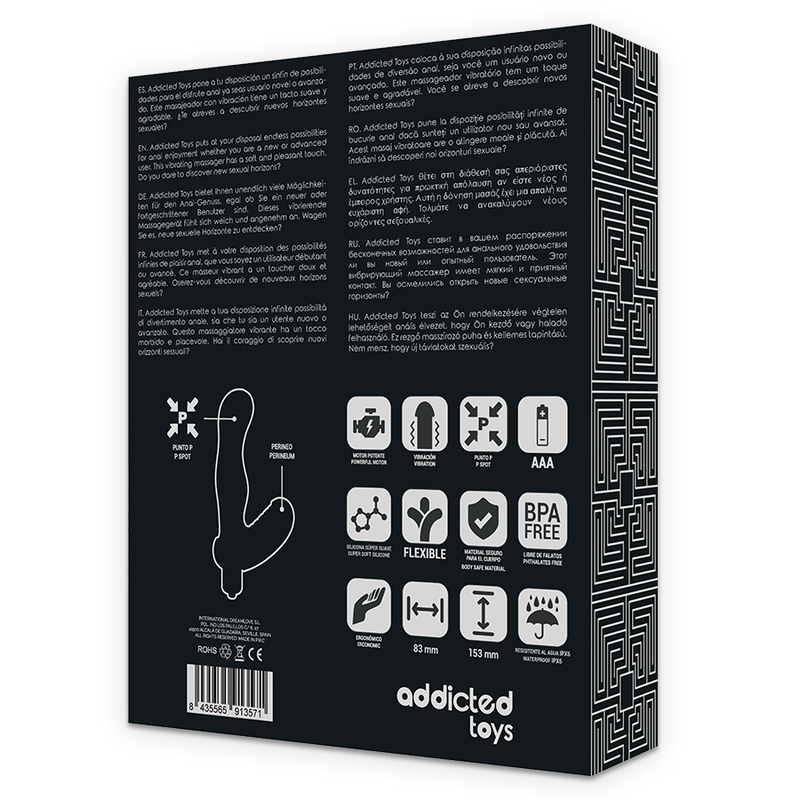 P-Punkt-Vibrator, Anal-Prostata-Stimulator aus Silikon