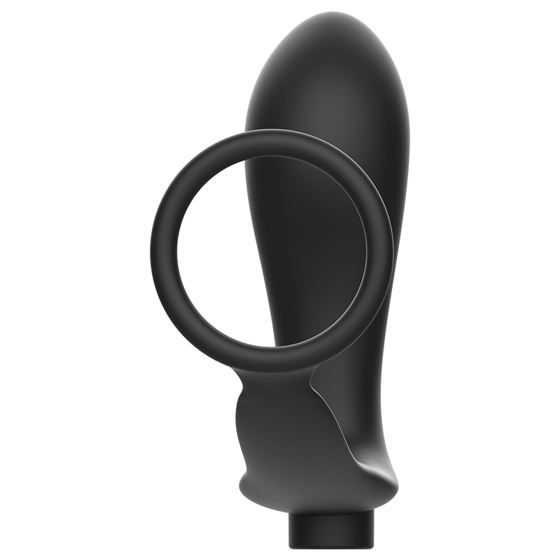 Penisring mit ferngesteuertem, wiederaufladbarem schwarzem Analplug
